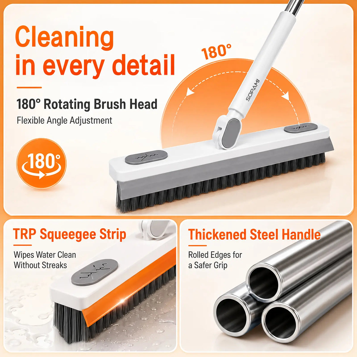 180° Rotating Gap Cleaning Tool